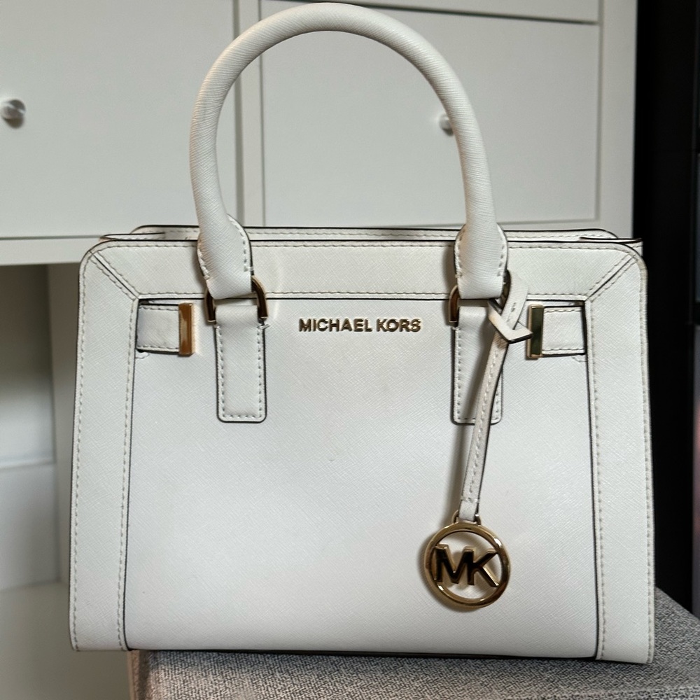 Michael Kors white purse with wallet